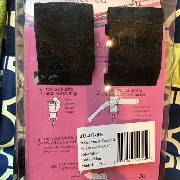 Ju-Ju-Be Classic Be Prepared Diaper Bag in Royal Envy Print with Stroller clasps - Picture 11 of 13